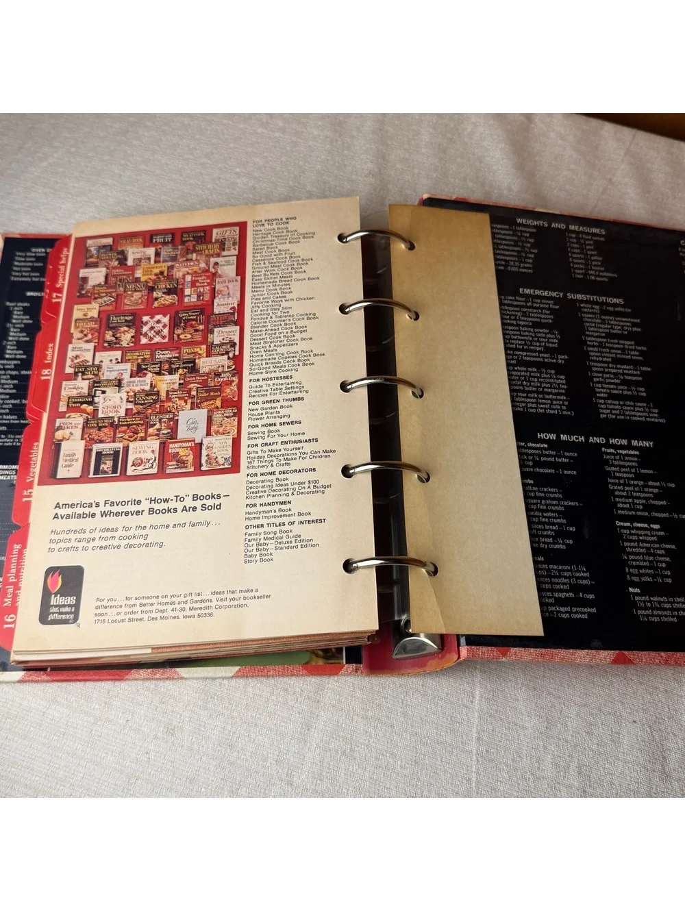 Vintage Better Homes Gardens New Cook Book 1976 5 Ring Binder Red Plaid Cookbook